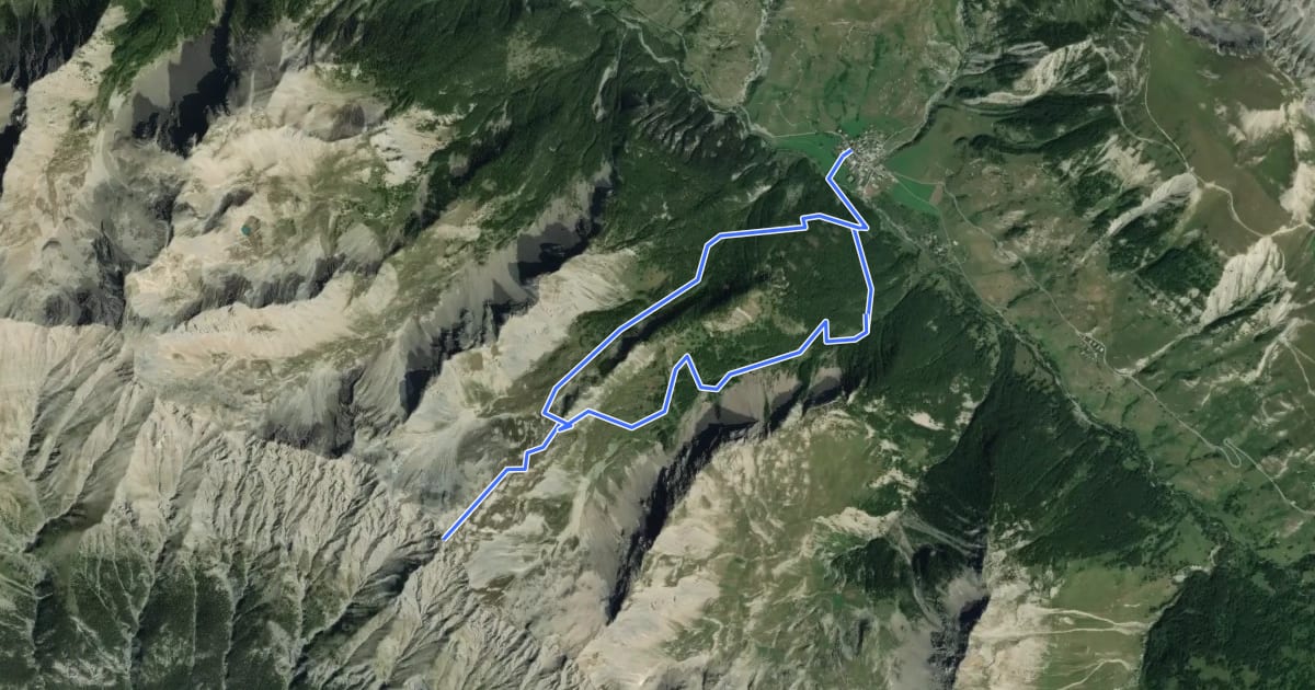 Маршрут Plate longe (2 790 m) на спутниковом снимке