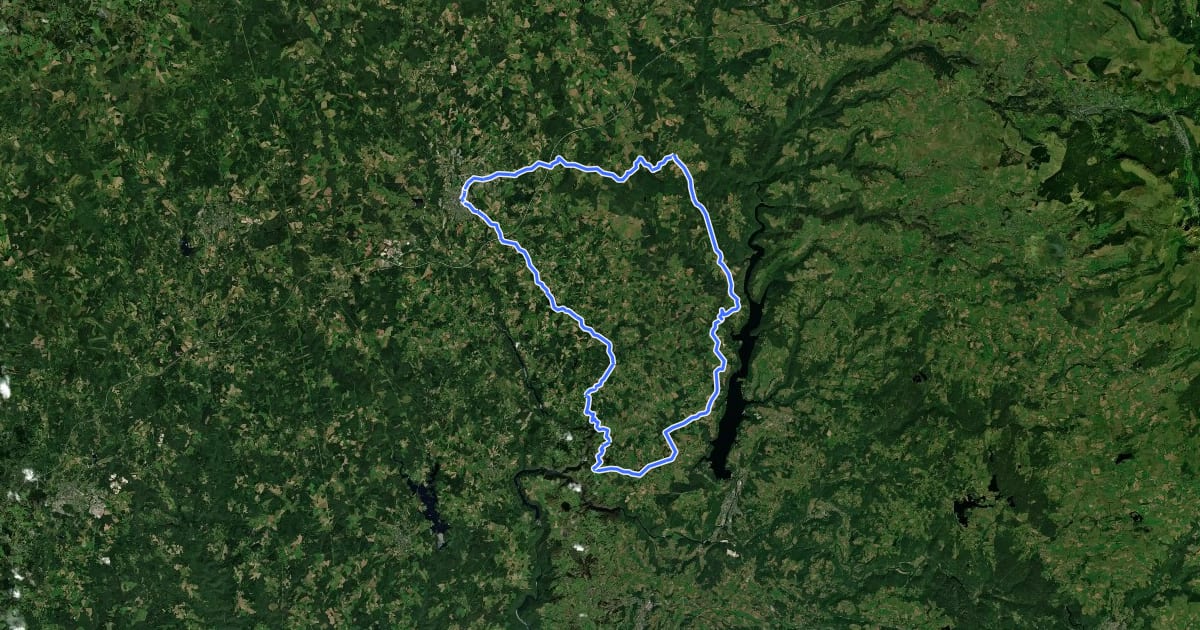 Маршрут Plateau bortois на спутниковом снимке