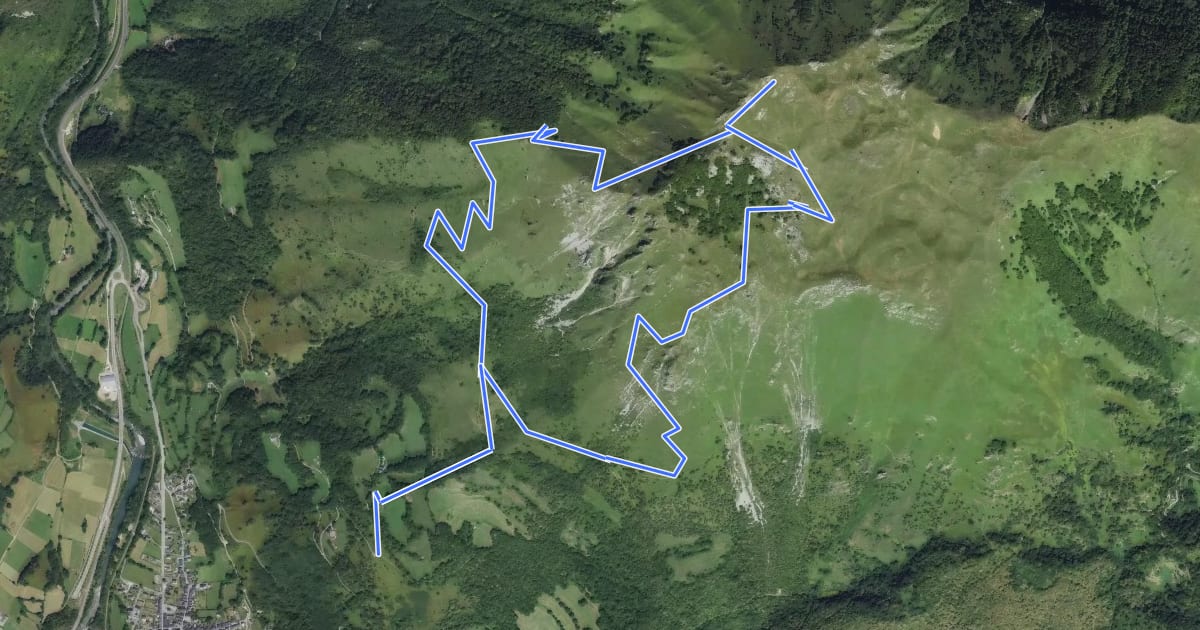 Маршрут Plateau d'Ourdinse asp17 на спутниковом снимке