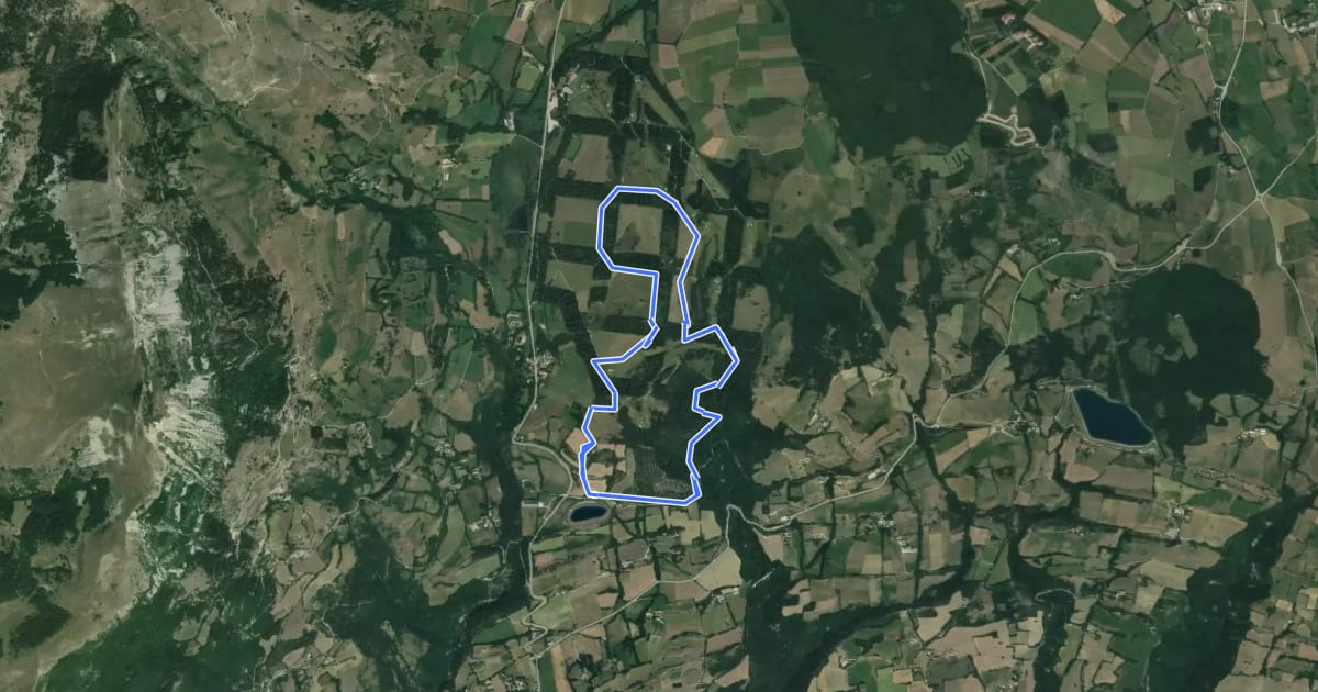Маршрут Plateau de Bayard на спутниковом снимке