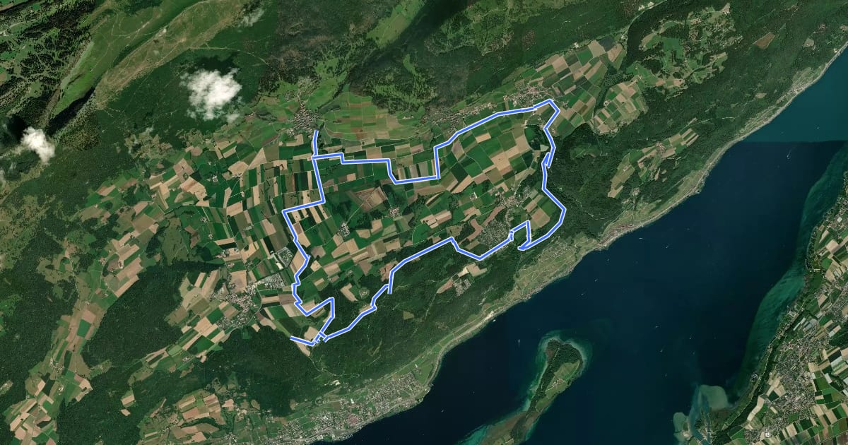 Маршрут Plateau de Diesse на спутниковом снимке