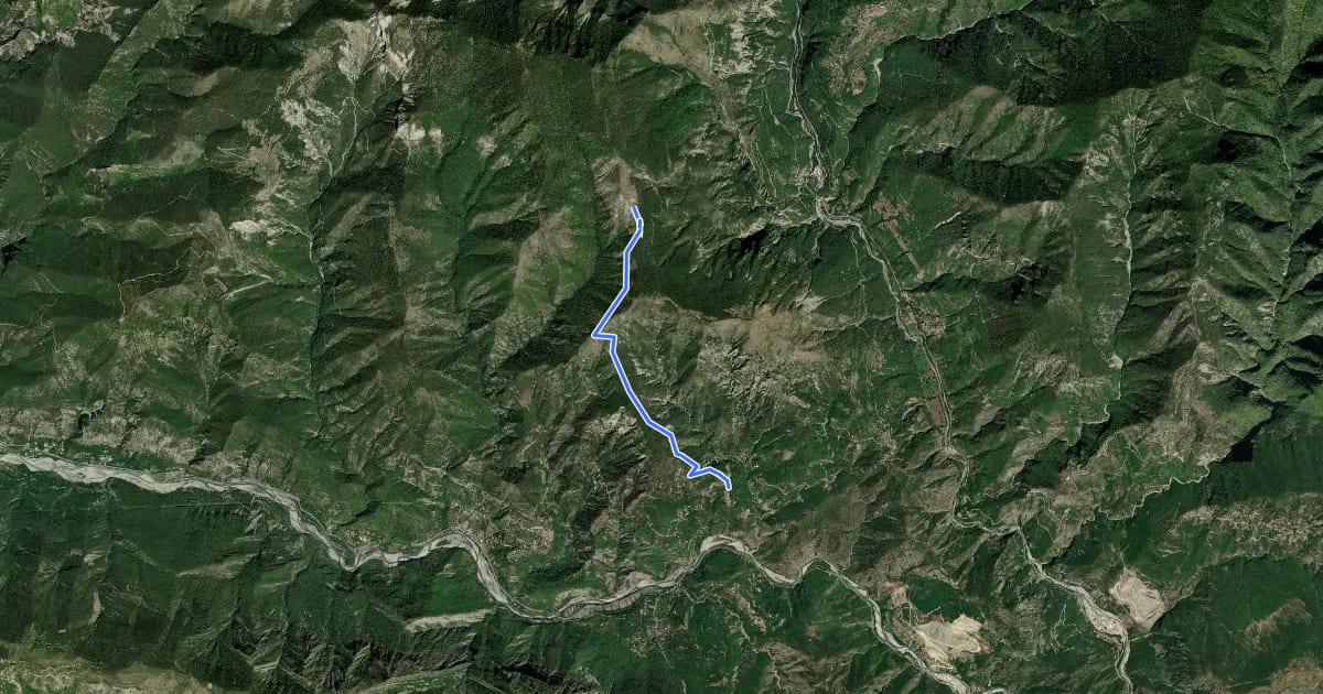 Маршрут Plateau du Lac на спутниковом снимке