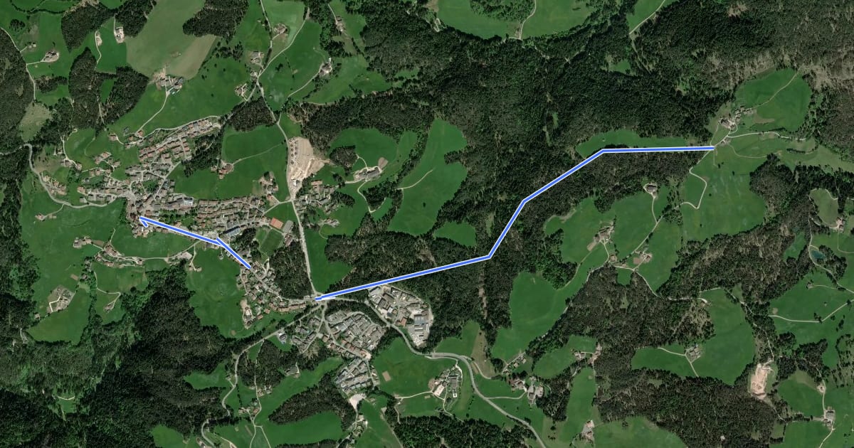 Маршрут Plattenbodenweg на спутниковом снимке