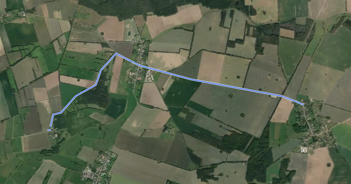 Маршрут Plattenburg (52) - Plattenburg (54) на спутниковом снимке