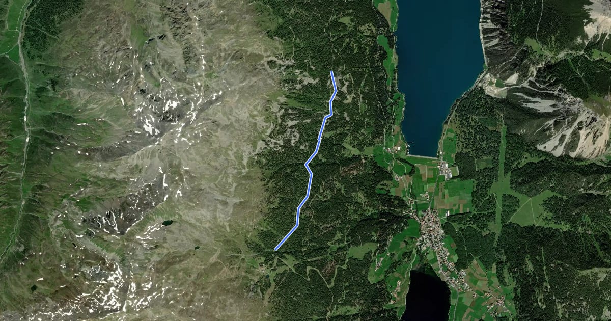 Маршрут Plattweg Trail на спутниковом снимке