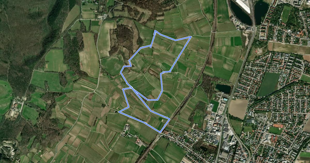 Маршрут Playfit Runde (Guntramsdorf) на спутниковом снимке