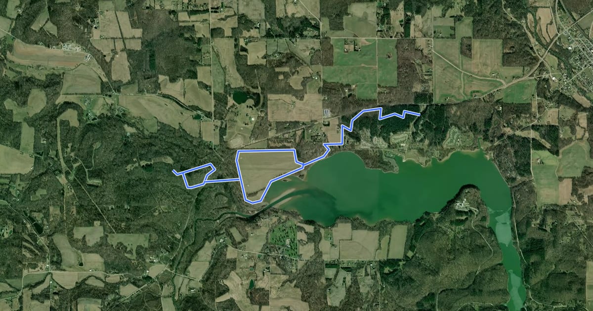Маршрут Pleasant Hill - Malabar Connector на спутниковом снимке