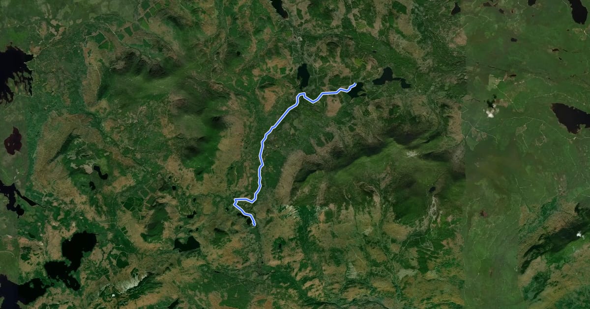 Маршрут Pleasant River Trail на спутниковом снимке