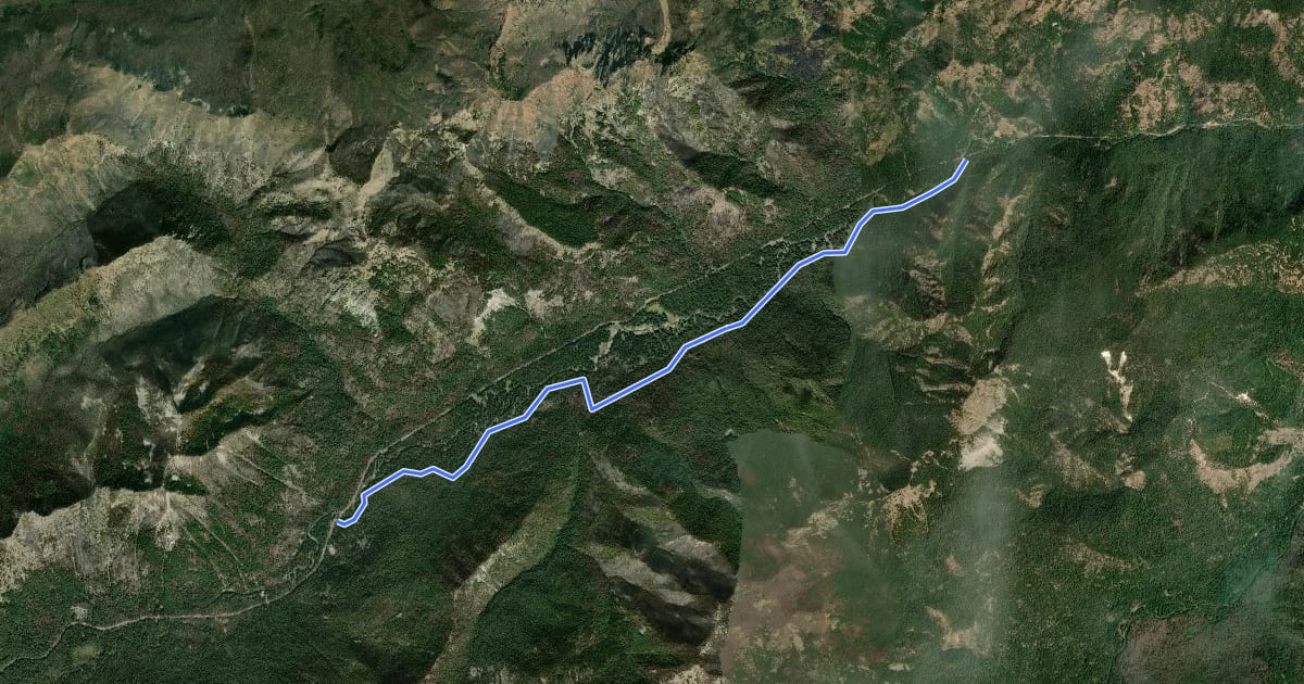 Маршрут Pleasant Valley Loop на спутниковом снимке