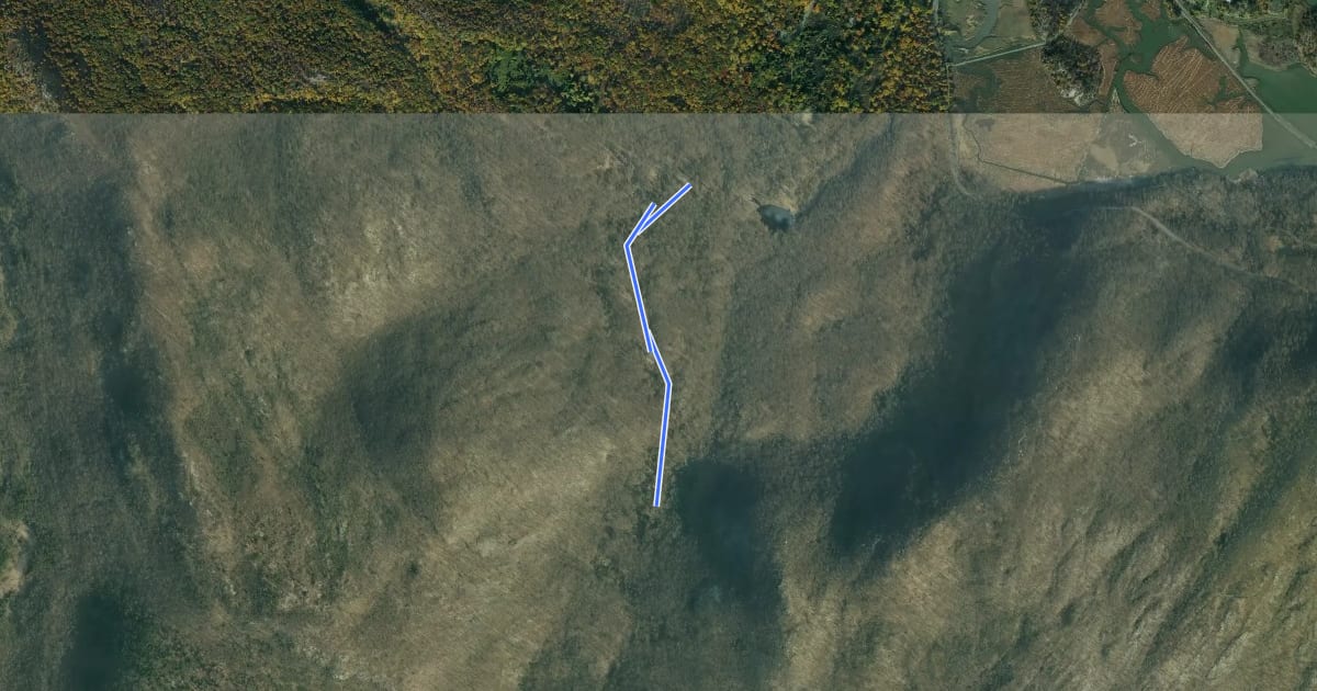 Маршрут Pleasant Valley Road на спутниковом снимке