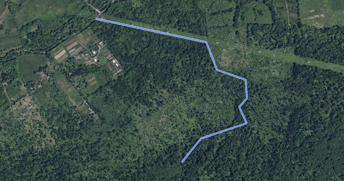 Маршрут Pleasant Valley Trail на спутниковом снимке