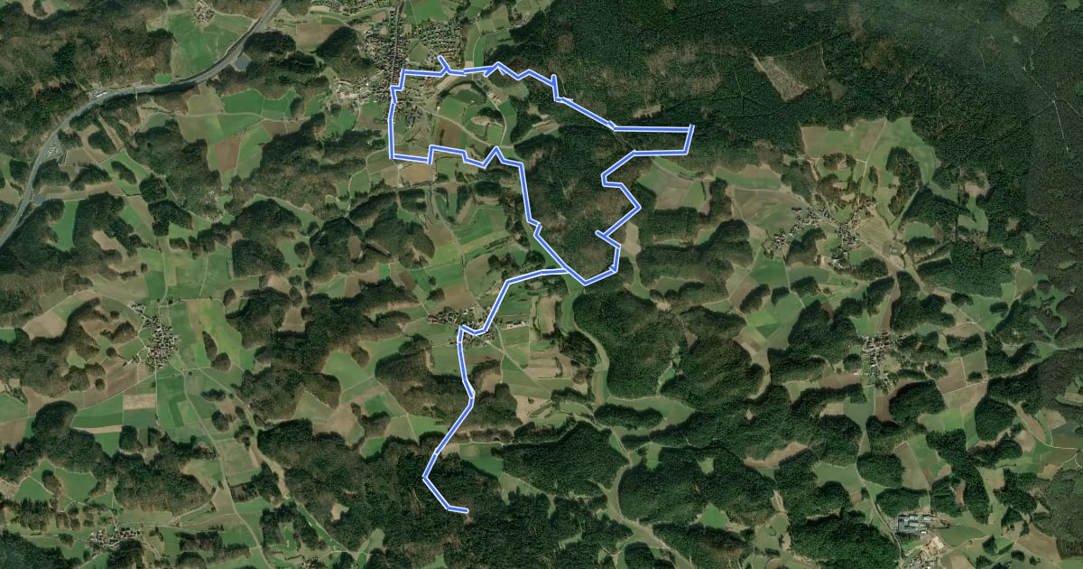 Маршрут Plecher Höhlenweg на спутниковом снимке