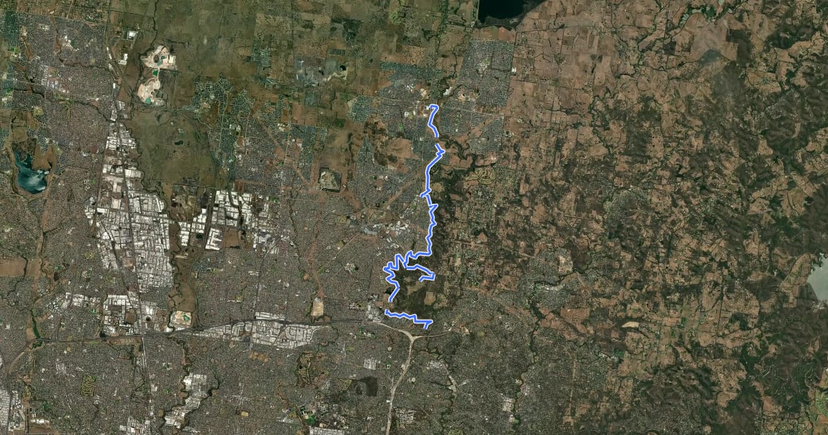 Маршрут Plenty River Trail (under construction) на спутниковом снимке