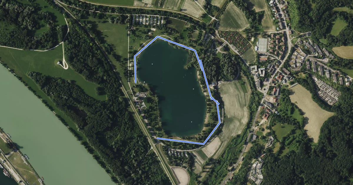 Маршрут Pleschinger See Rundweg на спутниковом снимке
