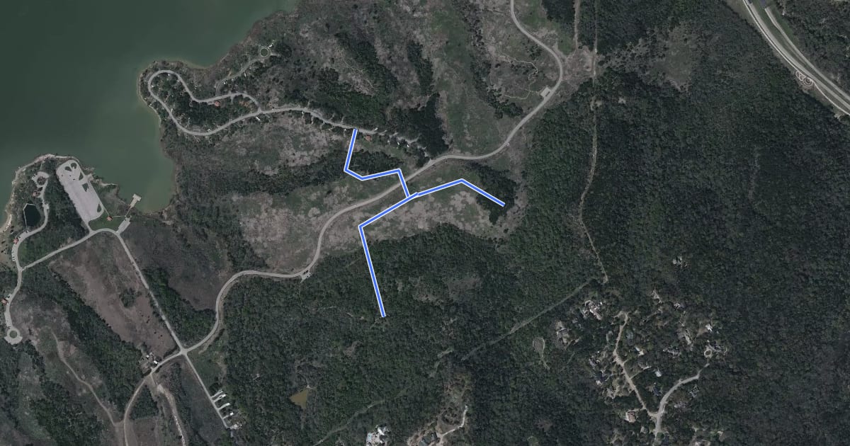 Маршрут Plum Valley Trail на спутниковом снимке