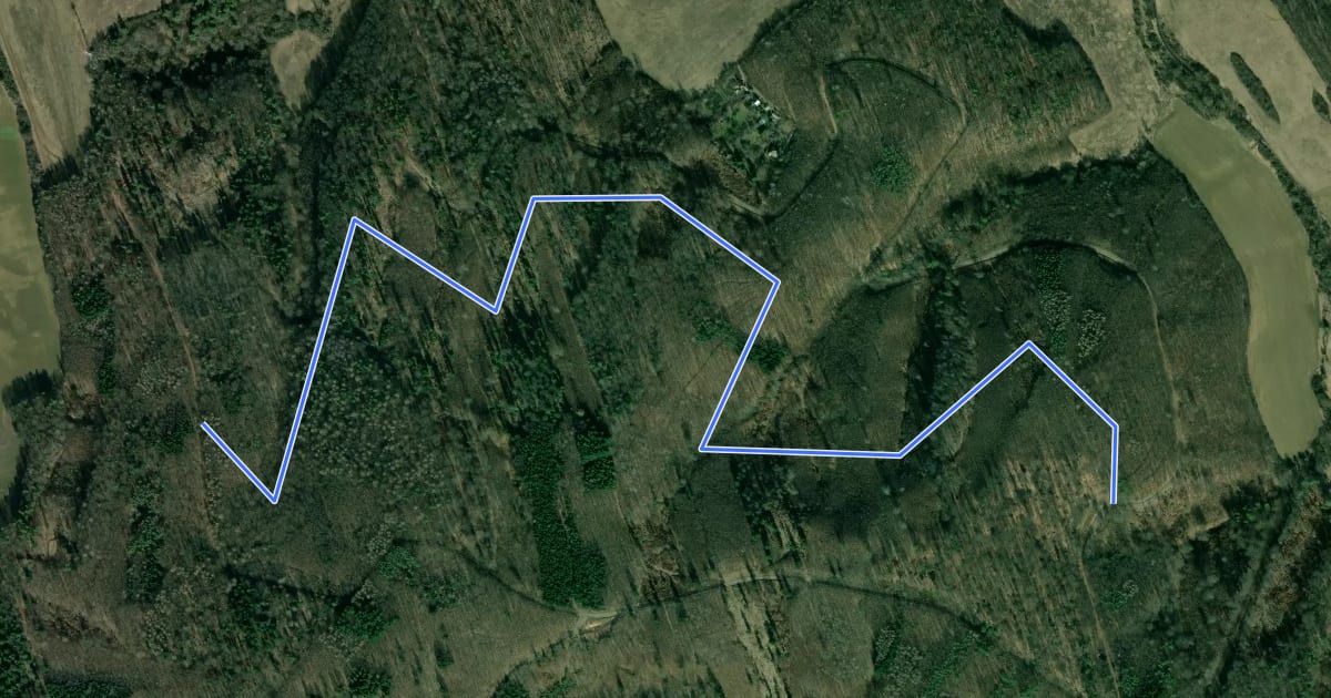 Маршрут Poľovnícky trail на спутниковом снимке