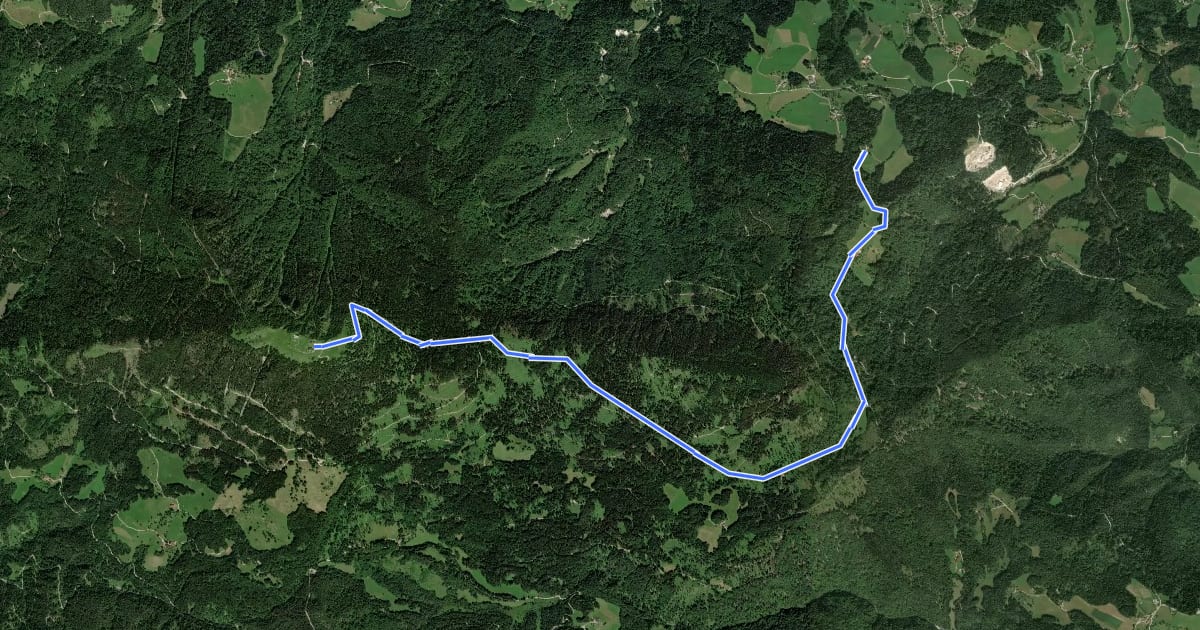 Маршрут Poštarski dom - Uršlja gora (čez Kal) на спутниковом снимке