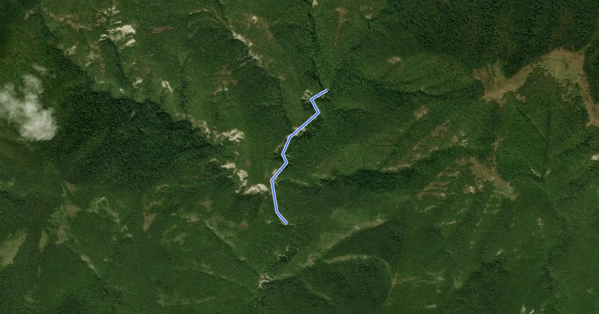 Маршрут По воде к Водоадам на спутниковом снимке