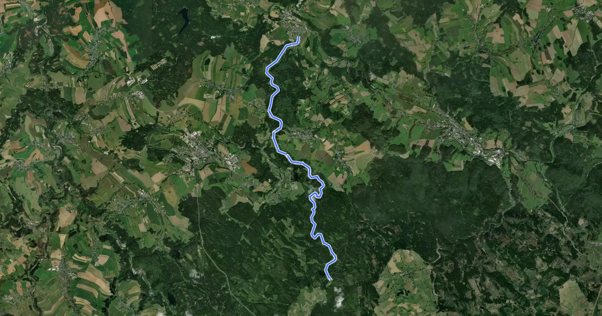 Маршрут Pockautalwanderweg на спутниковом снимке