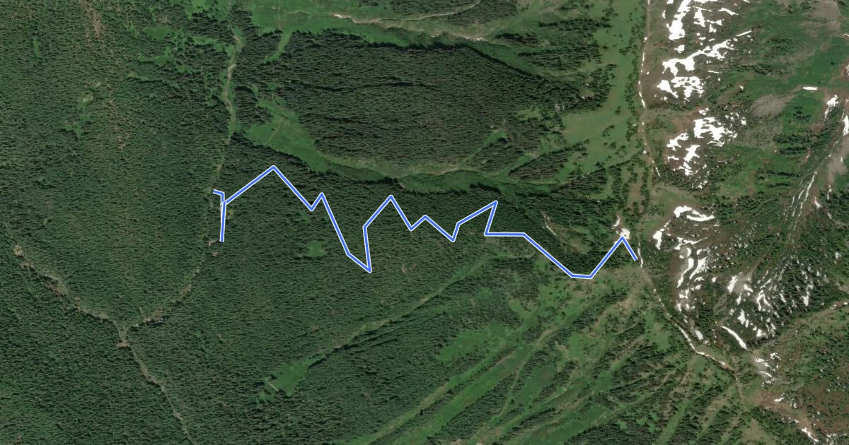 Маршрут Poe Mountain Trail на спутниковом снимке
