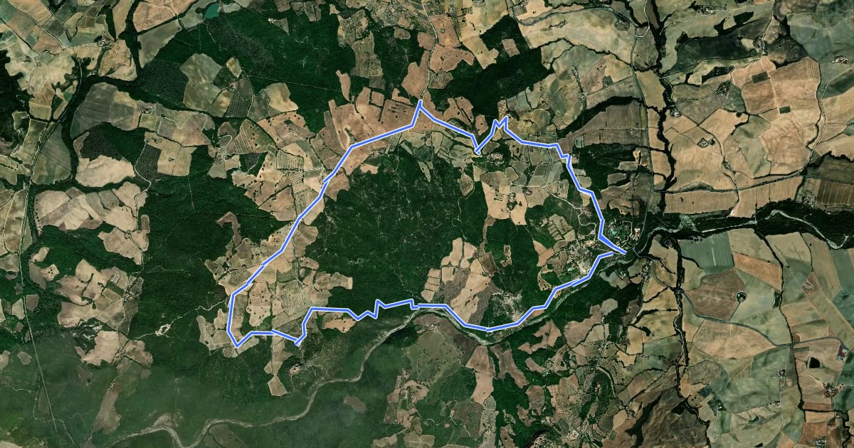 Маршрут Poggio al Vento da Bagno Vignoni на спутниковом снимке