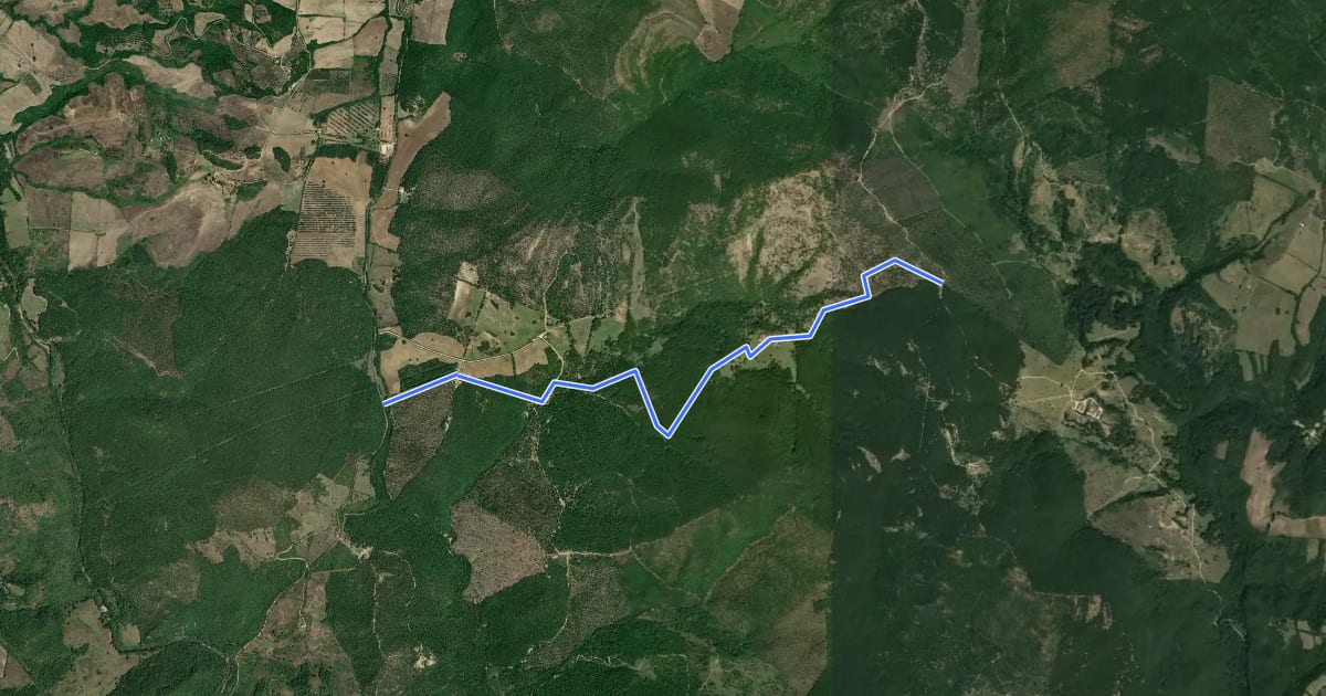 Маршрут Poggio Asciavelli - Civitella Cesi на спутниковом снимке