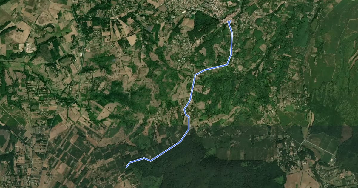 Маршрут Poggio carrarecce - Bassano Romano на спутниковом снимке