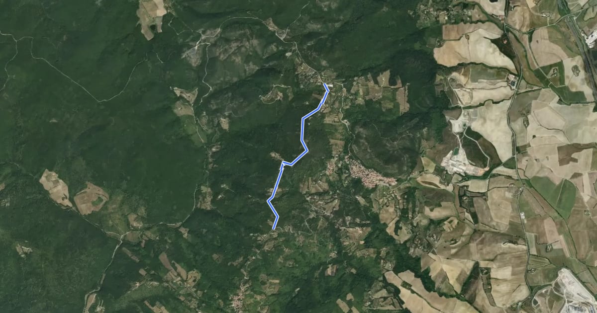 Маршрут Poggio d'Arco на спутниковом снимке