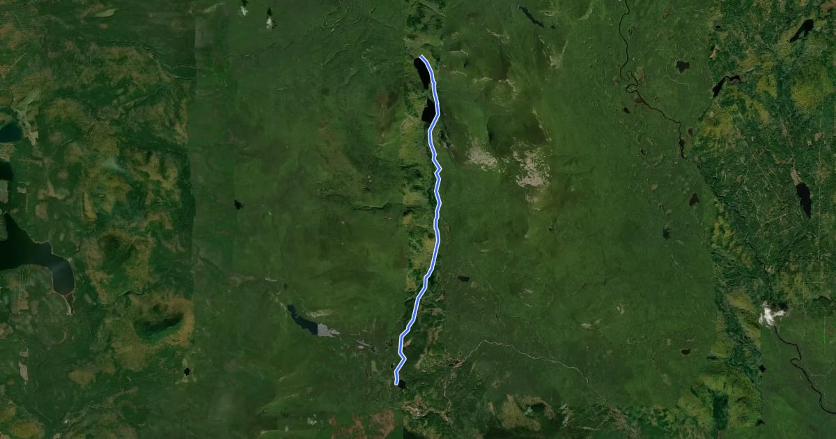 Маршрут Pogy Notch Trail на спутниковом снимке