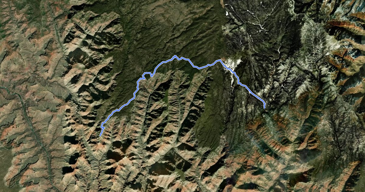 Маршрут Point Sublime Trail на спутниковом снимке