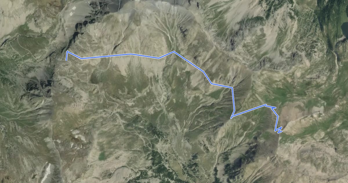 Маршрут Pointe de Colombart на спутниковом снимке
