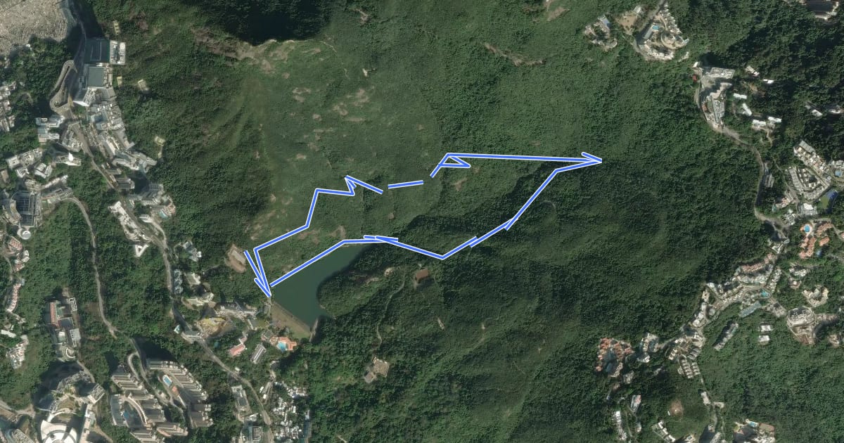 Маршрут Pok Fu Lam Family Walk на спутниковом снимке