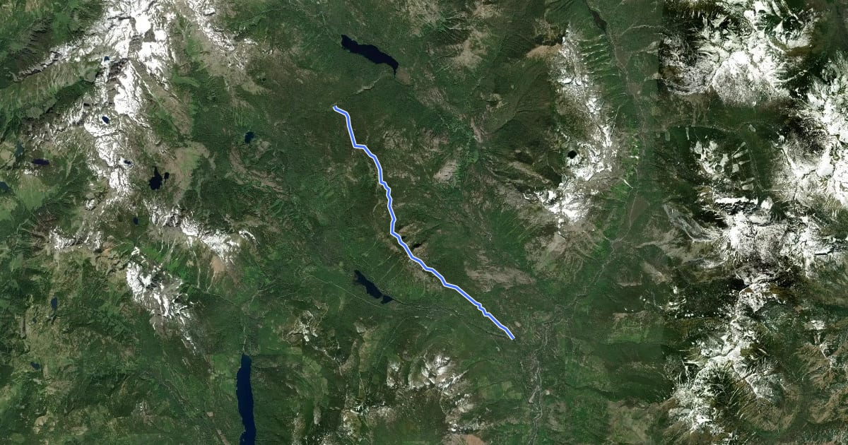 Маршрут Polallie Ridge Trail на спутниковом снимке