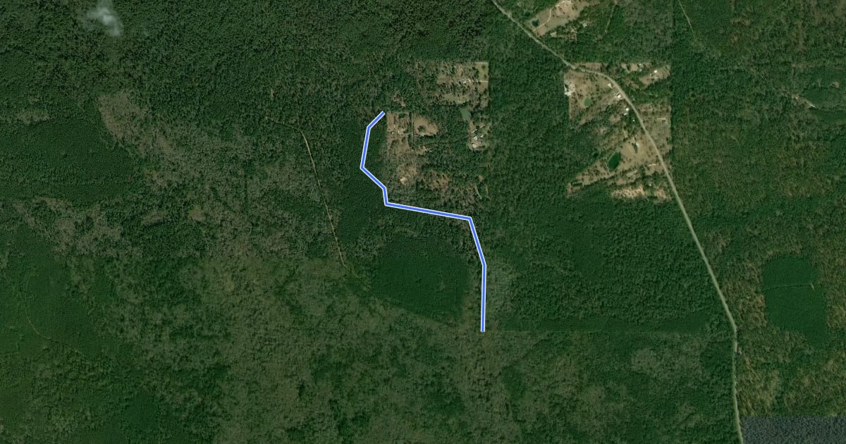 Маршрут Pole Creek Trail на спутниковом снимке
