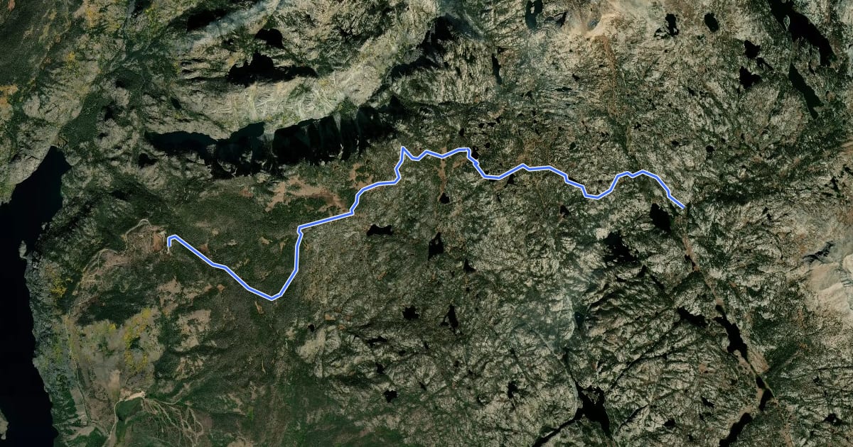 Маршрут Pole Creek Trail на спутниковом снимке