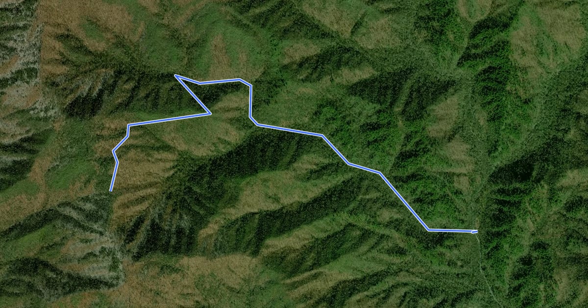 Маршрут Pole Road Creek Trail на спутниковом снимке