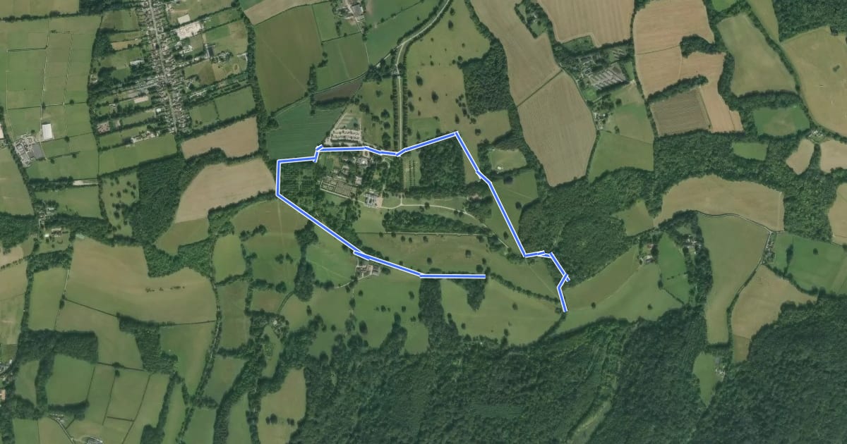 Маршрут Polesden Valley Walk, Polesden Lacey на спутниковом снимке