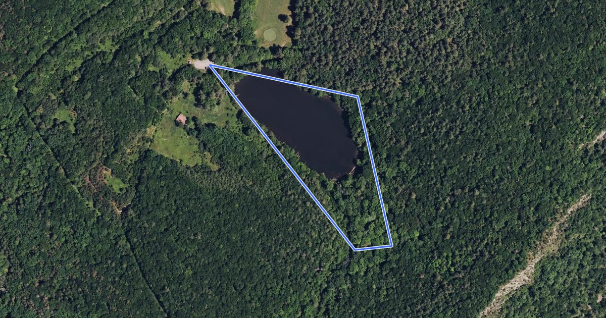 Маршрут Pond Loop Trail на спутниковом снимке