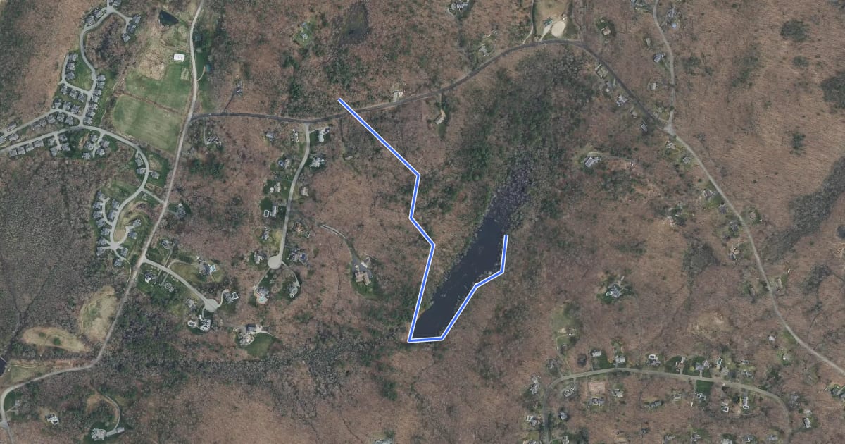 Маршрут Pond Trail на спутниковом снимке