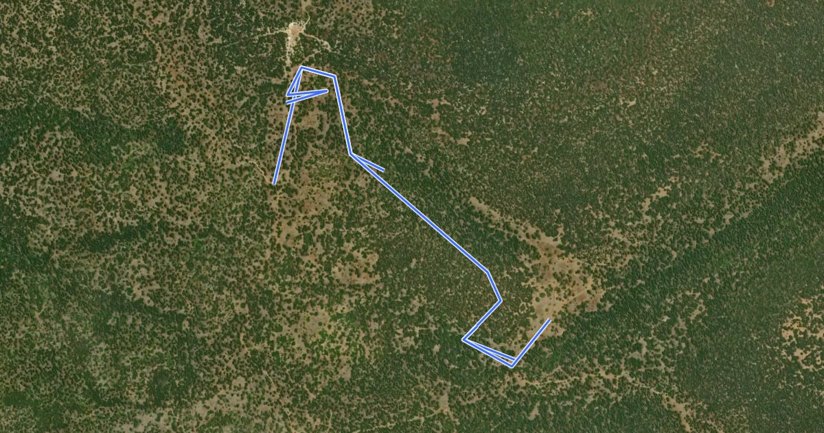 Маршрут Ponderosa Trail на спутниковом снимке
