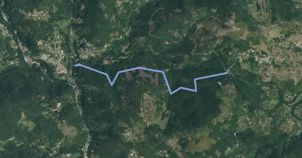 Маршрут Pont de Gamond - Col de Genestelle на спутниковом снимке