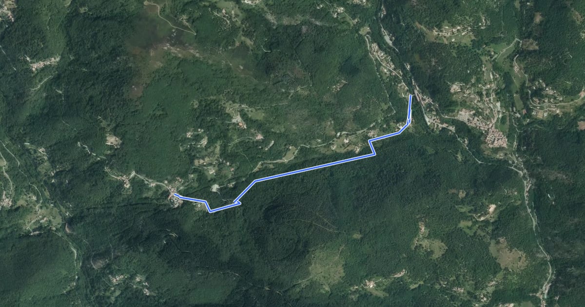 Маршрут Pont de l'Huile - Col d'Aizac на спутниковом снимке