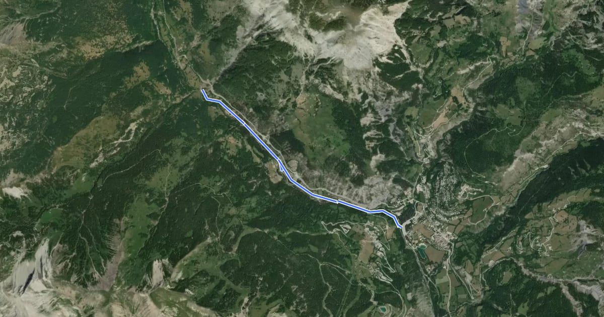 Маршрут Pont de la Baumelle на спутниковом снимке