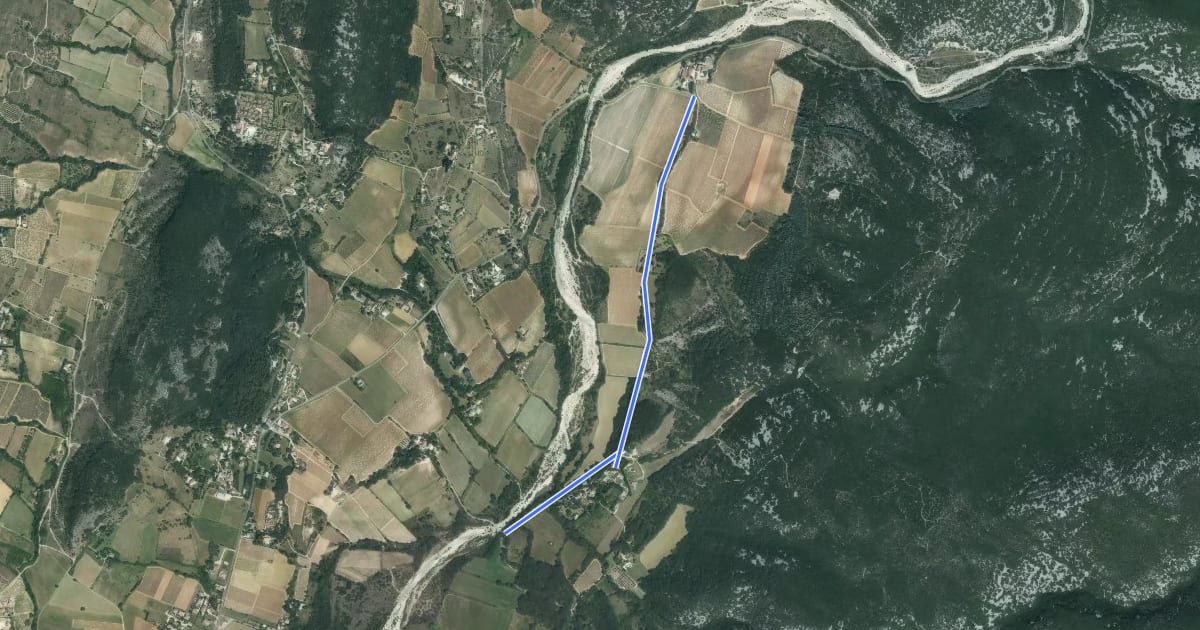 Маршрут Pont de Miquenly - Vigier на спутниковом снимке