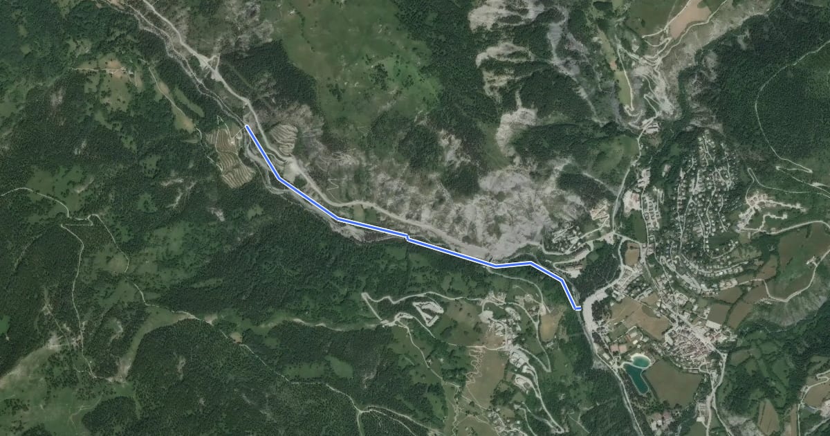 Маршрут Pont de Valau на спутниковом снимке