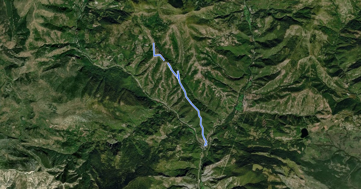 Маршрут Pont del Diable, Senterada на спутниковом снимке