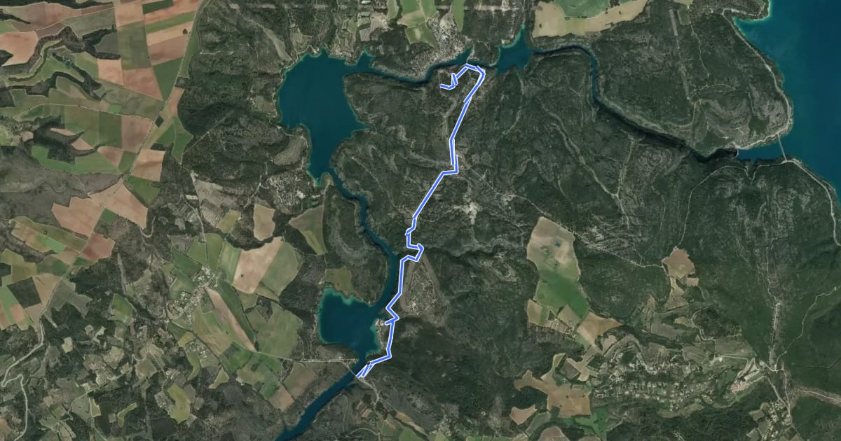 Маршрут Pont Verdon au Pont Sylvestre на спутниковом снимке
