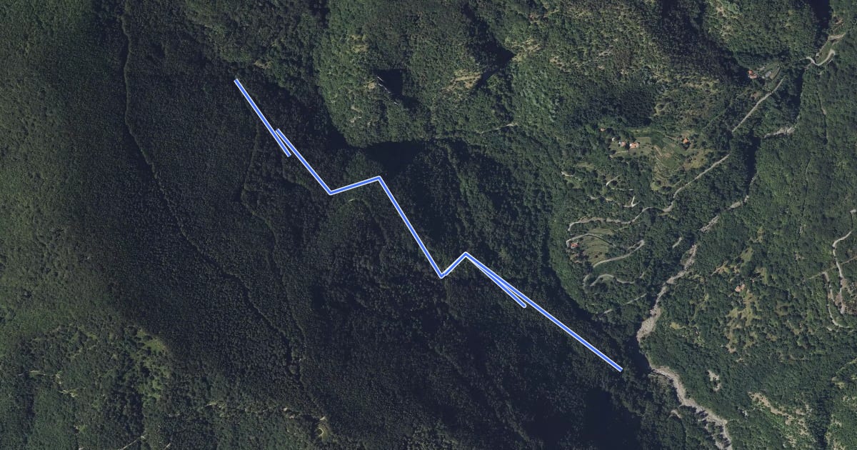 Маршрут Ponte a Gaio - Rifugiani на спутниковом снимке