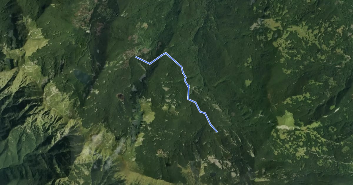Маршрут Ponte dell'Aereo Caduto- Borello dello Sbirro - Lagoni на спутниковом снимке