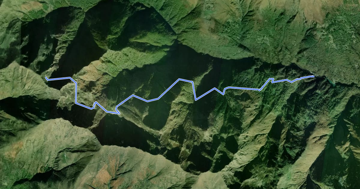 Маршрут Ponte delle Seghe - Sommafiume на спутниковом снимке